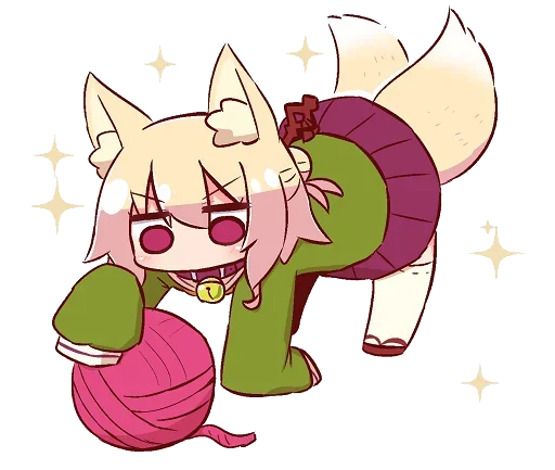 😯 Стикер «Kemomimi-chan» для Telegram