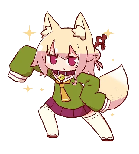 😉 Стикер «Kemomimi-chan» для Telegram