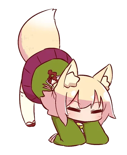 😪 Стикер «Kemomimi-chan» для Telegram
