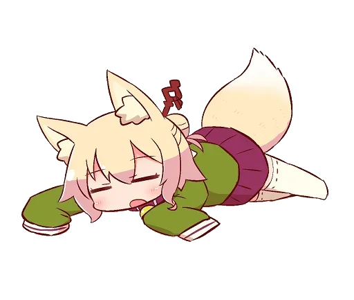 😪 Стикер «Kemomimi-chan» для Telegram