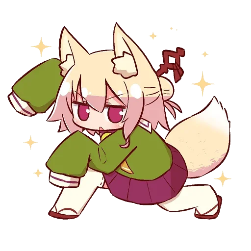 😉 Стикер «Kemomimi-chan» для Telegram