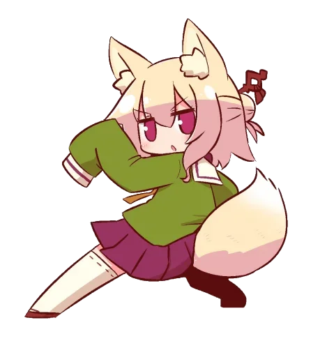 🦊 Стикер «Kemomimi-chan» для Telegram