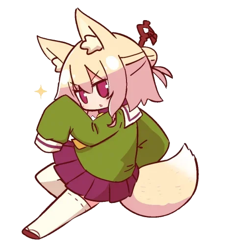 😯 Стикер «Kemomimi-chan» для Telegram