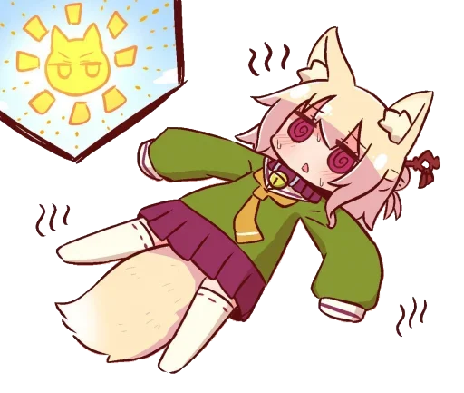 🙄 Стикер «Kemomimi-chan» для Telegram