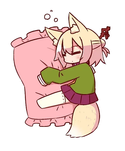 😪 Стикер «Kemomimi-chan» для Telegram