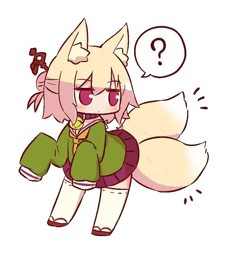 ❓ Стикер «Kemomimi-chan» для Telegram