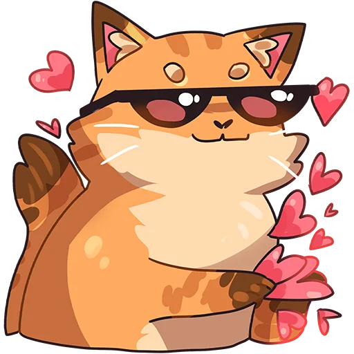 🥰 Стикер «Kenny & Foxy» для Telegram