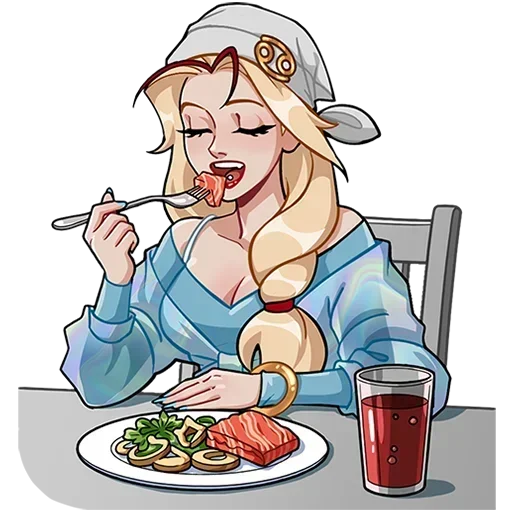 🍽 Стикер «Кэнси Без Текста» для Telegram