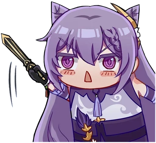 🔪 Стикер «Keqing Waifu» для Telegram