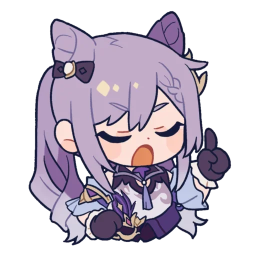 ☝️ Стикер «Keqing Waifu» для Telegram