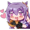 😍 Эмодзи «Keqing Waifu Emoji» для Telegram