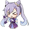 😦 Эмодзи «Keqing Waifu Emoji» для Telegram