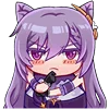 🤔 Эмодзи «Keqing Waifu Emoji» для Telegram