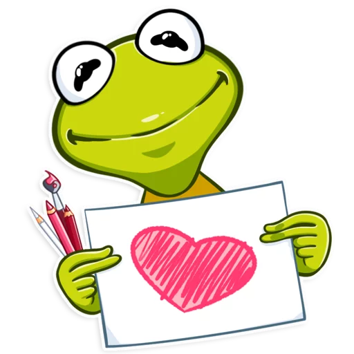 ❤️ Стикер «Kermit the Frog» для Telegram