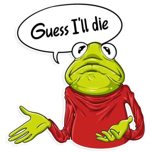 🤷‍♀️ Стикер «Kermit the Frog» для Telegram