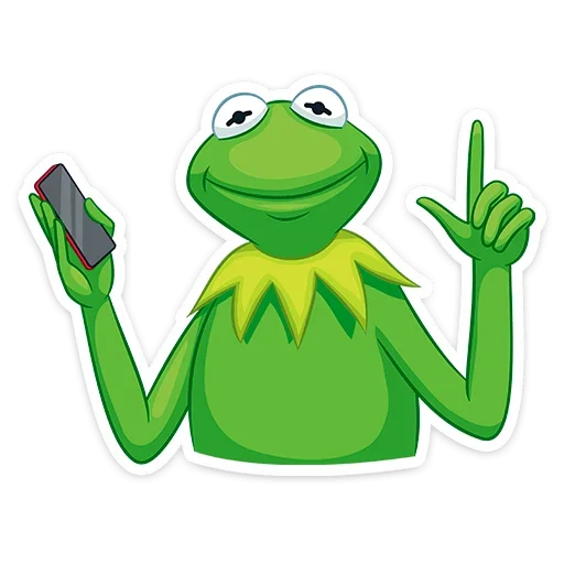 ☝️ Стикер «Кермит» для Telegram