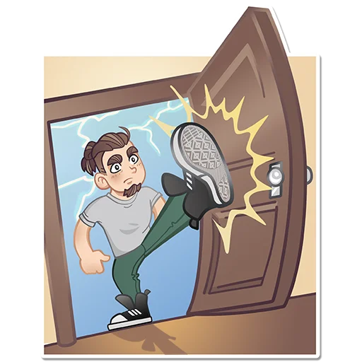 🤬 Стикер «Кеша-тестировщик» для Telegram