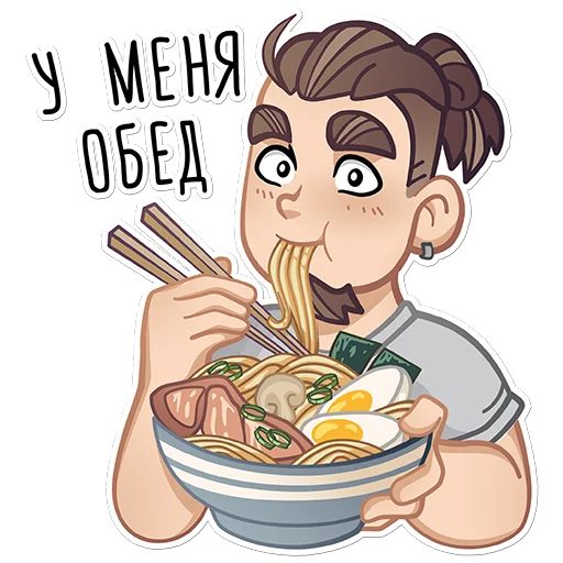 🍜 Стикер «Кеша-тестировщик» для Telegram