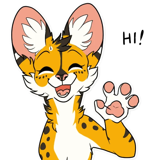 Стикерпак Khaleesi Serval для Telegram