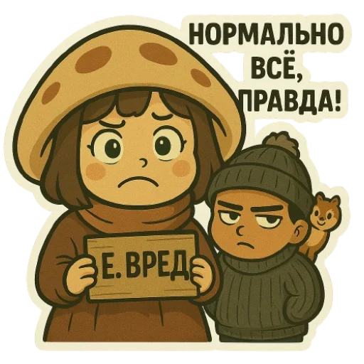 ☹ Стикер «Кхао и Кхео» для Telegram