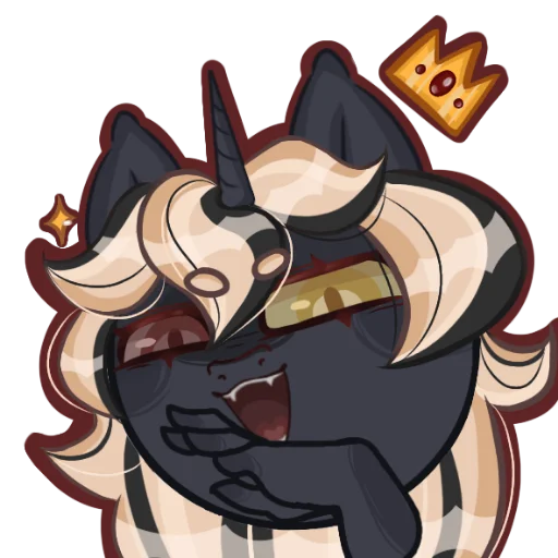 👑 Стикер «Kirara unicorn» для Telegram