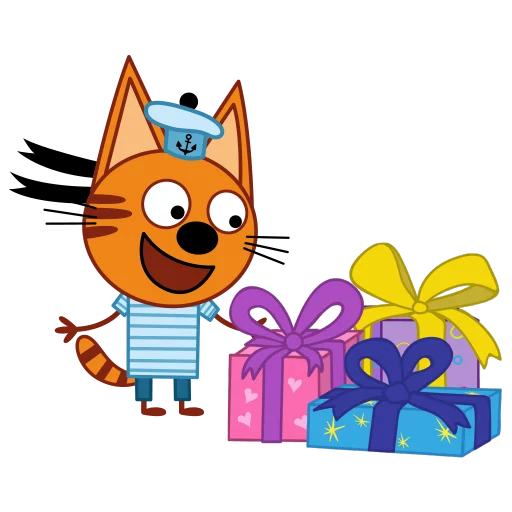 Стикерпак Три кота. Зима для Telegram