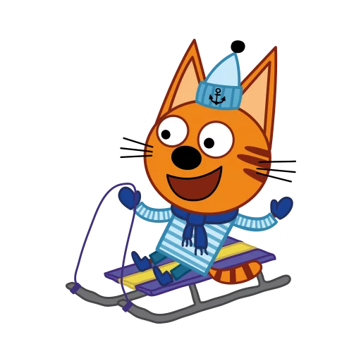 🎿 Стикер «Три кота. Зима» для Telegram