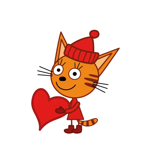 😘 Стикер «Три кота. Зима» для Telegram