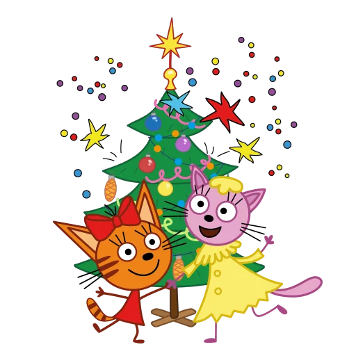 🎄 Стикер «Три кота. Зима» для Telegram