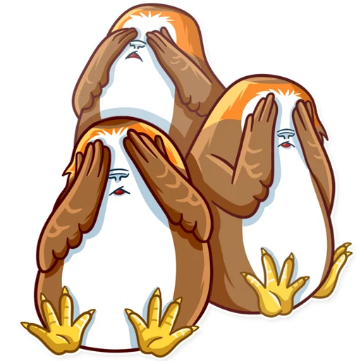 🤦‍♀️ Стикер «Porg» для Telegram