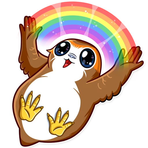 🌈 Стикер «Porg» для Telegram