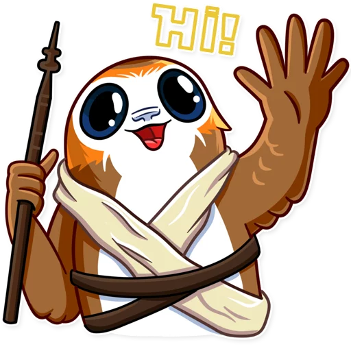 👋 Стикер «Porg» для Telegram