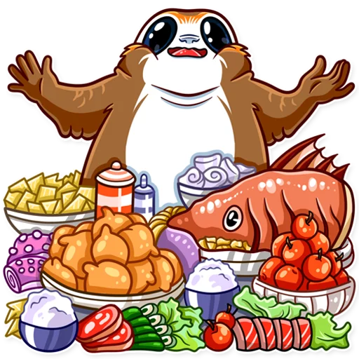 🍔 Стикер «Porg» для Telegram