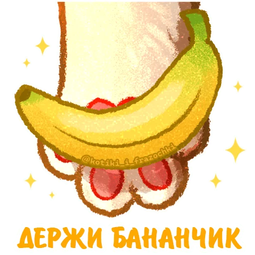 🍌 Стикер «летние котики» для Telegram