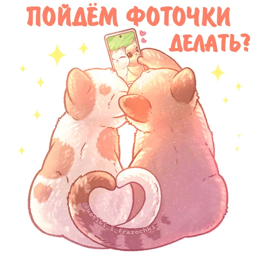 🤳 Стикер «летние котики» для Telegram