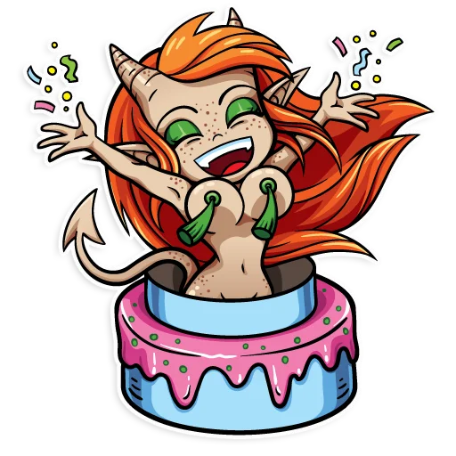 🥳 Стикер «Kinky demons -» для Telegram