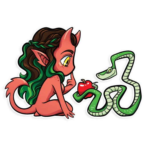 🐍 Стикер «Kinky demons -» для Telegram