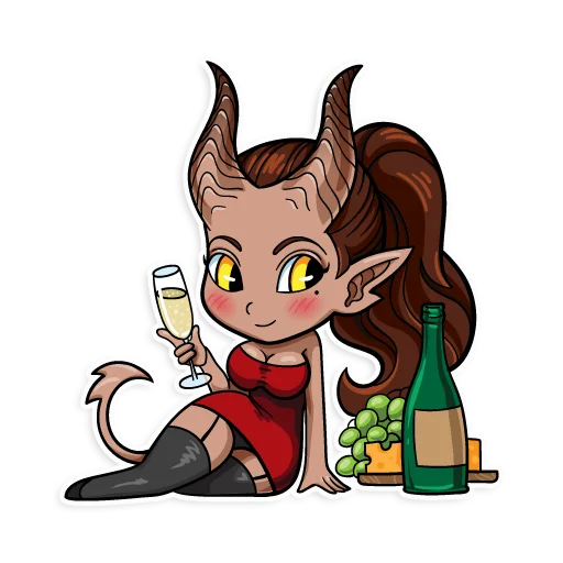 🥂 Стикер «Kinky demons -» для Telegram