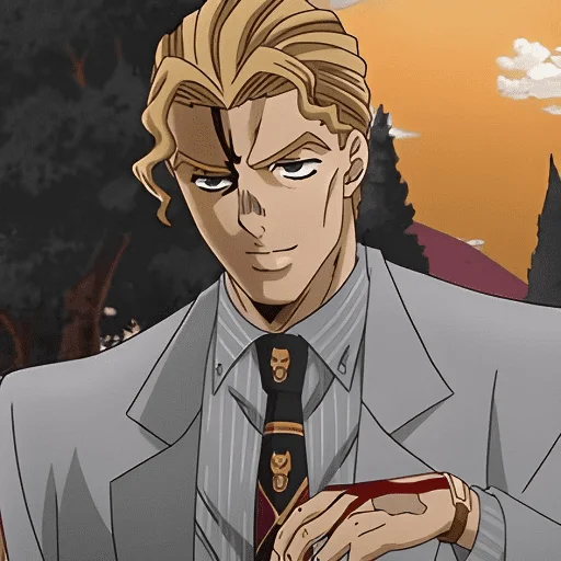 😏 Стикер «Kira Ioshikage Ешикаге Кира» для Telegram