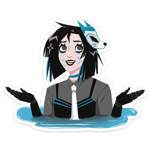 🤷‍♀ Стикер «Кира Хоши без надписей» для Telegram