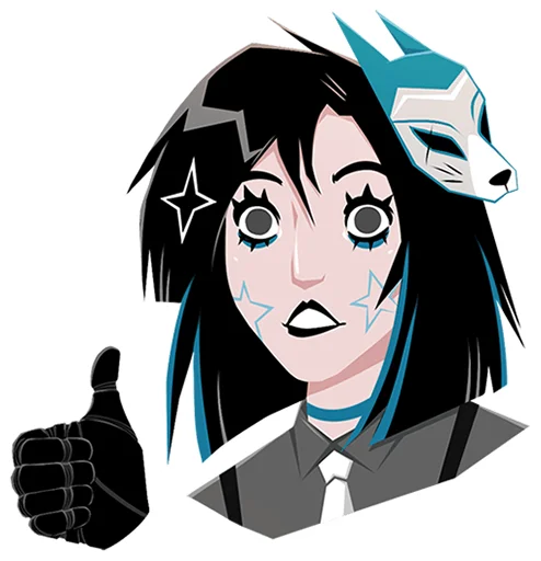👍 Стикер «Кира Хоши без надписей» для Telegram