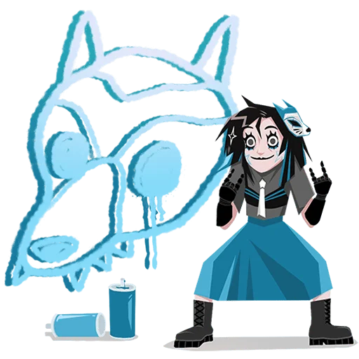 👩‍🎨 Стикер «Кира Хоши Без Текста» для Telegram