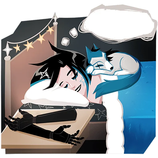 😴 Стикер «Кира Хоши Без Текста» для Telegram