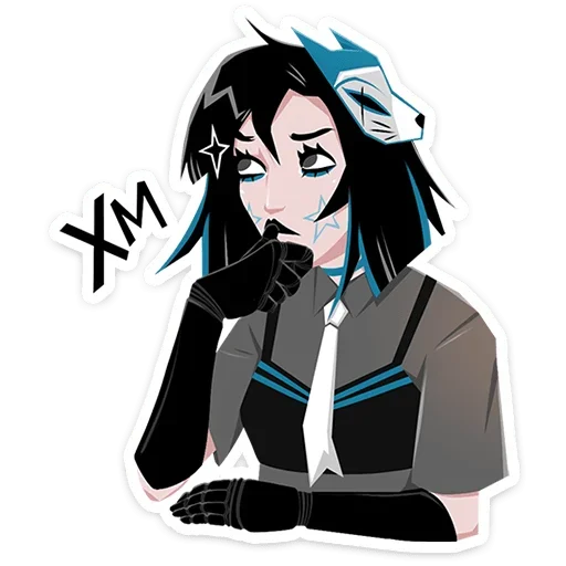 🤔 Стикер «Кира Хоши» для Telegram