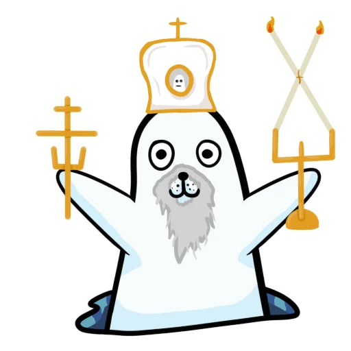 ⛪️ Стикер «Щекщуальный тюлень» для Telegram