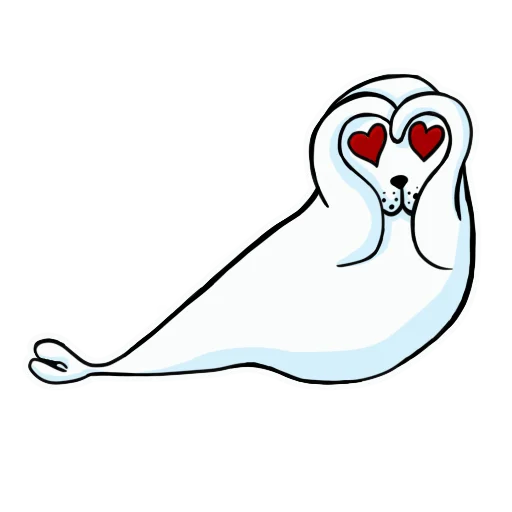 ❤️ Стикер «Щекщуальный тюлень» для Telegram