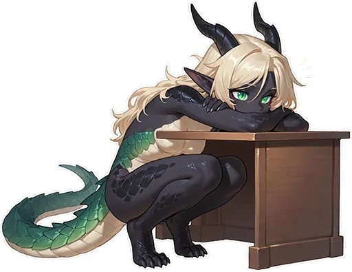 😞 Стикер «Kiru Dragoness» для Telegram