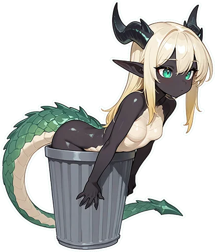 🚮 Стикер «Kiru Dragoness» для Telegram