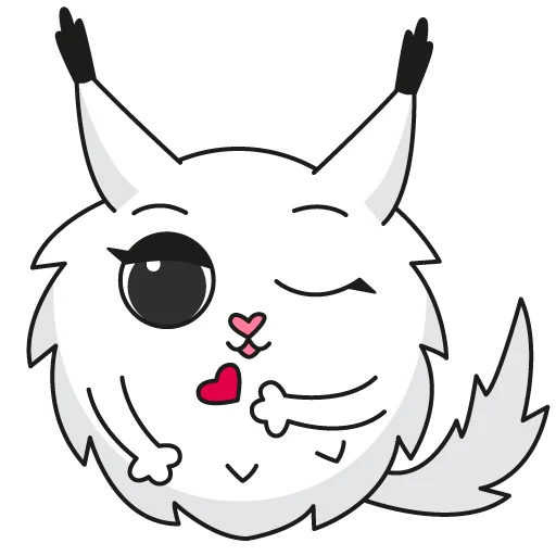 💋 Стикер «Кысег космическая рысь» для Telegram
