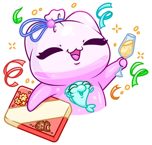 🥳 Стикер «Киселька без надписей» для Telegram